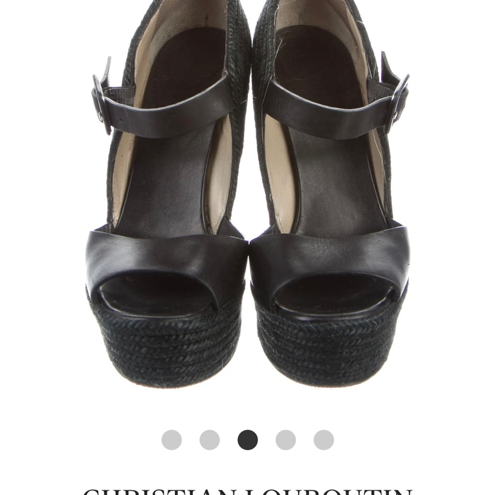 Christian Louboutin Wedges. Size 38. EUC - Picture 3 of 5